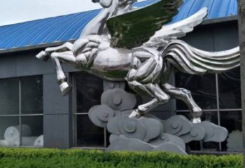 風景區飛馬雕塑廠家 中式室內擺件 歐式鏡面飛馬雕塑