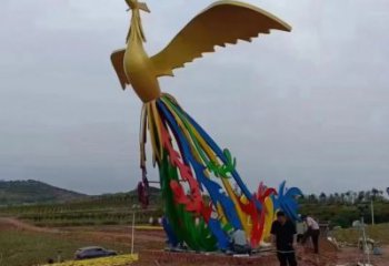 噴漆龍鳳呈祥雕塑廠家 卡通廣場小品 