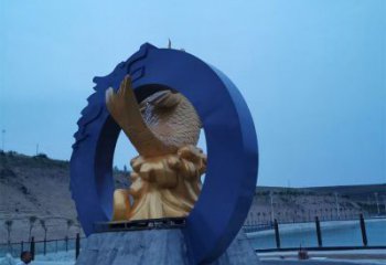 戶外鯉魚跳龍門雕塑廠家 公園廣場歐式小品 