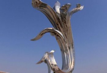 游樂場鳳鳥雕塑廠家 抽象鏡面擺件 戶外鍛造鳳鳥雕塑