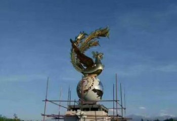 步行街鳳鳥雕塑廠家 創(chuàng)意現(xiàn)代擺件 戶外鏡面鳳鳥雕塑