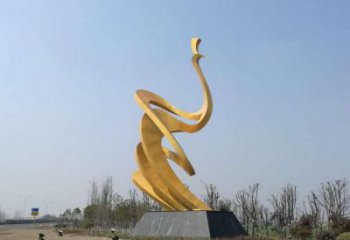 鍛造鳳鳥雕塑廠家 現(xiàn)代噴漆擺件 廣場現(xiàn)代鳳鳥雕塑