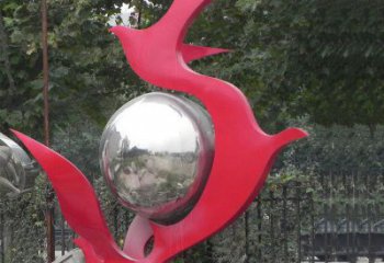 噴漆鴿子雕塑廠家 抽象廣場(chǎng)小品 戶外草地鴿子雕塑