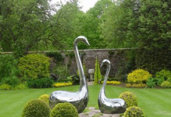 商業(yè)街天鵝雕塑廠家 大型現(xiàn)代擺件 步行街異形天鵝雕塑