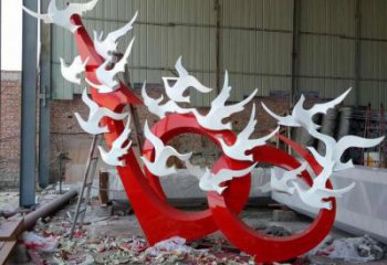 風(fēng)景區(qū)和平鴿雕塑廠家 中式戶外擺件 歐式創(chuàng)意和平鴿雕塑