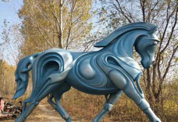 大門口駿馬雕塑廠家 歐式抽象擺件 風(fēng)景區(qū)鏤空駿馬雕塑