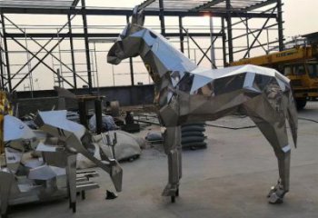 鏡面駿馬雕塑廠家 現(xiàn)代廣場擺件 游樂場異形駿馬雕塑
