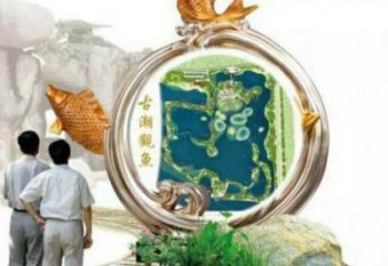 彩繪魚(yú)跨環(huán)雕塑廠家 公園噴漆小品 草地切面魚(yú)跨環(huán)雕塑