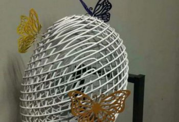 鋼管球狀雕塑廠家 異形公園小品 大型不銹鋼球狀雕塑