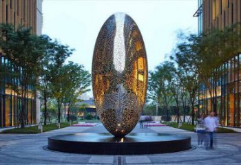 燈光球狀雕塑廠家 公園小品 商業(yè)街不銹鋼球狀雕塑