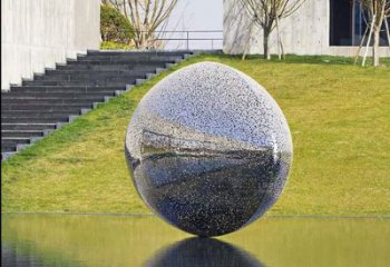幾何球狀雕塑廠家 抽象公園小品 大門(mén)口不銹鋼球狀雕塑
