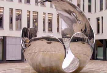 中式球狀雕塑廠家 鏤空鏡面小品 游樂(lè)場(chǎng)不銹鋼球狀雕塑