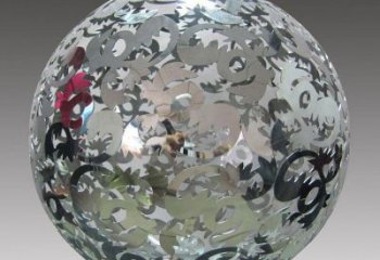 大門(mén)口球狀雕塑廠家 鏡面鏤空小品 仿真不銹鋼球狀雕塑