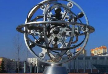 鍛造星球雕塑廠家 公園現代小品 戶外不銹鋼星球雕塑