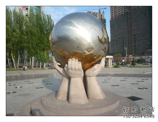 歐式地球儀雕塑廠家 抽象擺件 體育場不銹鋼地球儀雕塑