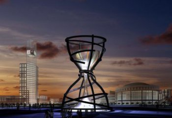 大型漏斗雕塑廠家 鏤空小品 創意不銹鋼漏斗雕塑