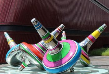 公園陀螺雕塑廠家 戶外擺件 大型不銹鋼陀螺雕塑