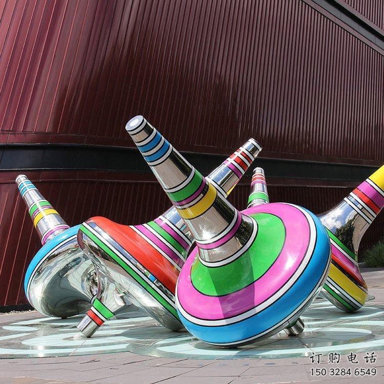 歐式陀螺雕塑廠家 抽象擺件 體育場(chǎng)不銹鋼陀螺雕塑