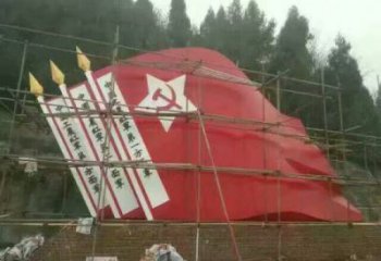 創(chuàng)意五星紅旗雕塑廠家 廣場小品 公園不銹鋼五星紅旗雕塑