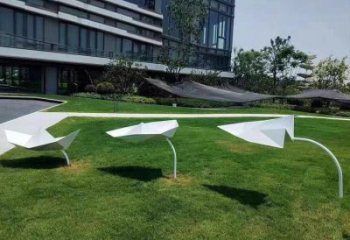 游樂場飛機雕塑廠家 戶外擺件 噴漆不銹鋼飛機雕塑