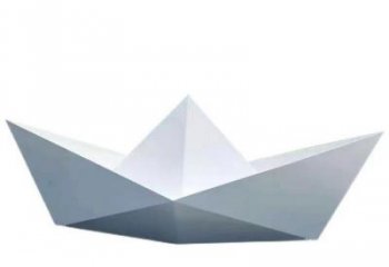 游樂場船型雕塑廠家 現代擺件  幾何不銹鋼船型雕塑