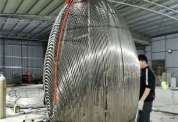 異形雞蛋雕塑廠家 現代廣場小品 制作不銹鋼雞蛋雕塑