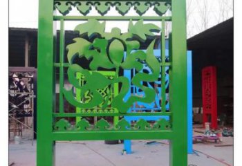 鏤空屏風雕塑廠家 現代戶外小品 住宅小區不銹鋼屏風雕塑