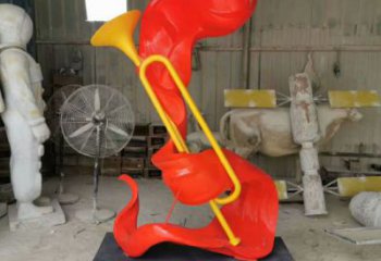 大型沖鋒號雕塑廠家 鍛造小品 現(xiàn)代不銹鋼沖鋒號雕塑生產(chǎn)