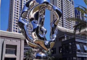 步行街環(huán)形雕塑廠家 鏡面創(chuàng)意小品 現(xiàn)代不銹鋼環(huán)形雕塑制作