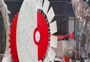 幾何圓圈雕塑廠家 創(chuàng)意小品 大門口不銹鋼圓圈雕塑生產(chǎn)