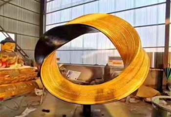 鍍金圓圈雕塑廠家 廣場(chǎng)擺件 大型不銹鋼圓圈雕塑生產(chǎn)