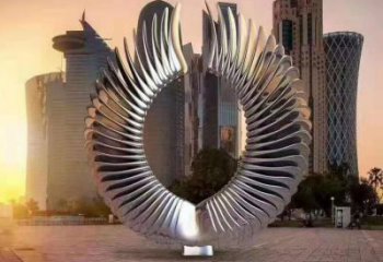 中式圓圈雕塑廠家 啞光小品 游樂(lè)場(chǎng)不銹鋼圓圈雕塑制作