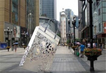 商業街提包雕塑廠家 公園擺件 不銹鋼提包雕塑生產