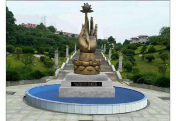 公園拈花指雕塑廠家 戶外擺件 創(chuàng)意不銹鋼拈花指雕塑廠