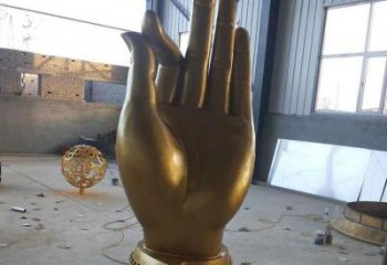 異形佛手雕塑廠家 現代小品 大型不銹鋼佛手雕塑廠