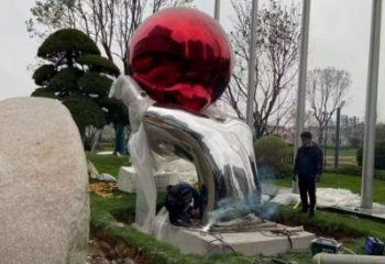 創(chuàng)意紅日雕塑廠家 戶外小品 公園不銹鋼紅日雕塑廠