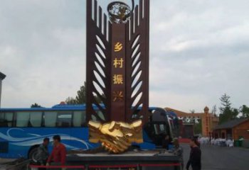 戶外路標(biāo)雕塑廠家 噴漆小品 現(xiàn)代不銹鋼路標(biāo)雕塑廠