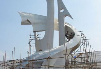 公園路標(biāo)雕塑廠家 戶外擺件 鏡面不銹鋼路標(biāo)雕塑廠