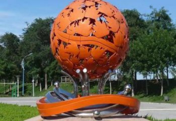 廣場(chǎng)紅日雕塑廠家 公園小品 鏤空不銹鋼紅日雕塑廠