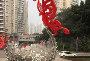 現(xiàn)代路標(biāo)雕塑廠家 大型別墅區(qū)擺件 創(chuàng)意不銹鋼路標(biāo)雕塑廠