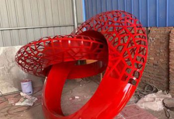 廣場圓盤雕塑廠家 烤漆小品 現(xiàn)代不銹鋼圓盤雕塑制作