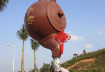 房地產(chǎn)水壺雕塑廠家 噴水?dāng)[件 鍛造不銹鋼水壺雕塑廠