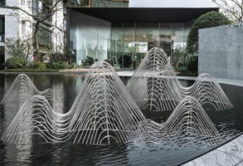 中式群山雕塑廠家 公園小品 游樂場不銹鋼群山雕塑廠