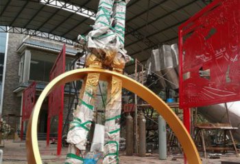 抽象圓規(guī)雕塑廠家 創(chuàng)意小品 房地產(chǎn)不銹鋼圓規(guī)雕塑廠