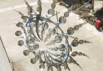 步行街風動雕塑廠家 游樂場小品 戶外不銹鋼風動雕塑制作