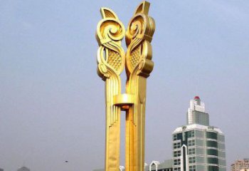 街道市政雕塑廠家 現(xiàn)代擺件 烤漆不銹鋼市政雕塑廠