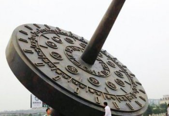 戶外日晷雕塑廠家 噴漆小品 創意不銹鋼日晷雕塑廠
