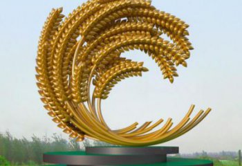 園林麥穗雕塑廠家 廣場小品 中式不銹鋼麥穗雕塑生產(chǎn)廠