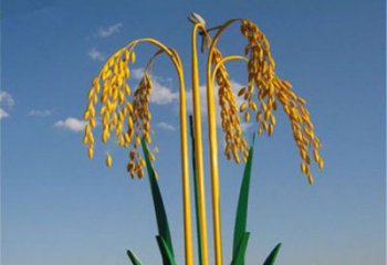 噴漆麥穗雕塑廠家 中式小品 草地不銹鋼麥穗雕塑廠