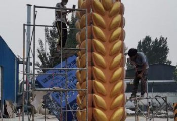 烤漆麥子雕塑廠家 創意小品 戶外不銹鋼麥子雕塑廠